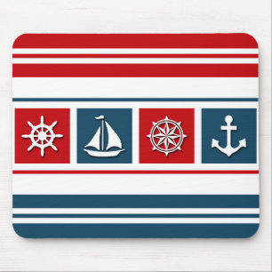 Nautical design mouse mat