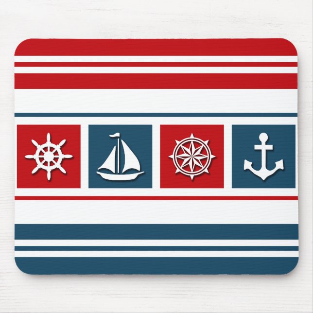 Nautical design mouse mat (Front)