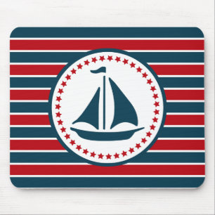 Nautical design mouse mat
