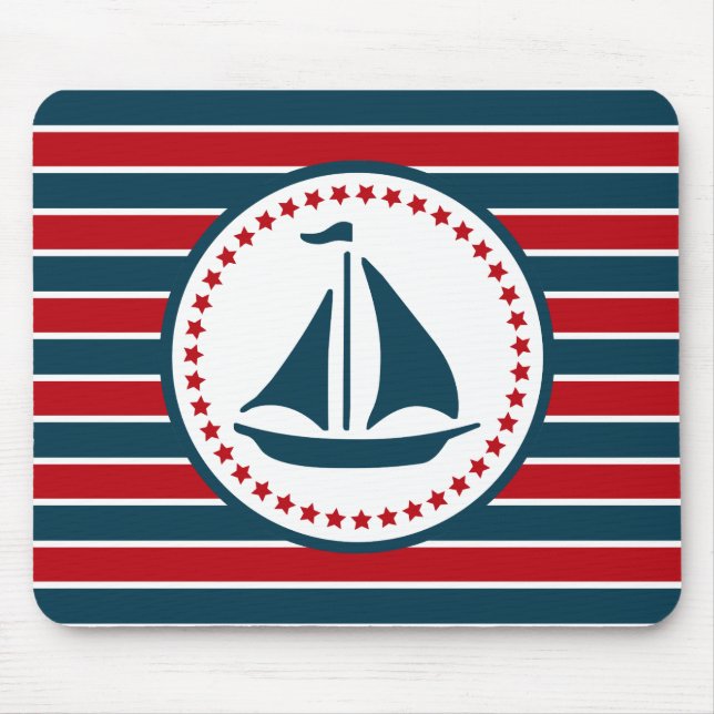 Nautical design mouse mat (Front)