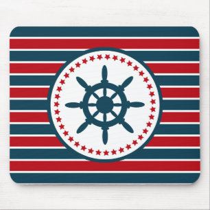 Nautical design mouse mat