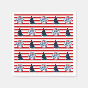 Nautical design napkin