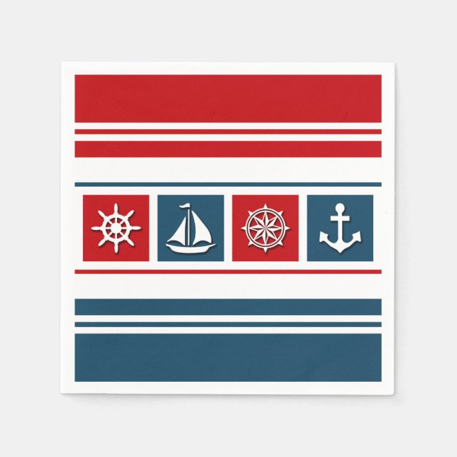 Nautical design napkin (Front)