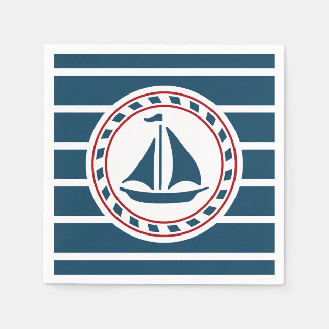Nautical design napkin (Front)