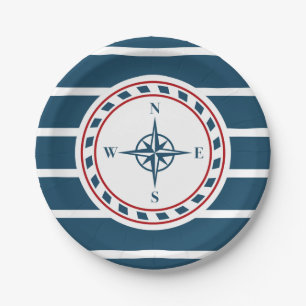 Nautical design paper plate