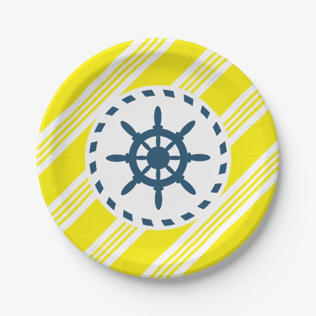 Nautical design paper plate (Front)