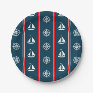 Nautical design paper plate