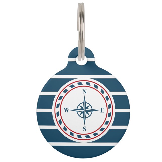 Nautical design pet tag (Front)