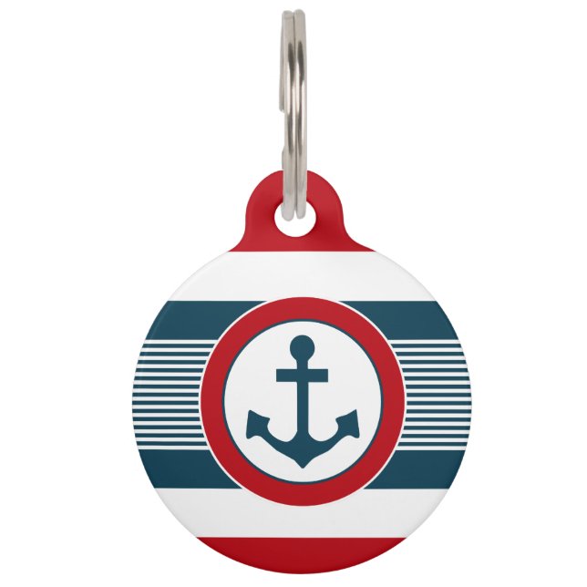 Nautical design pet tag (Front)