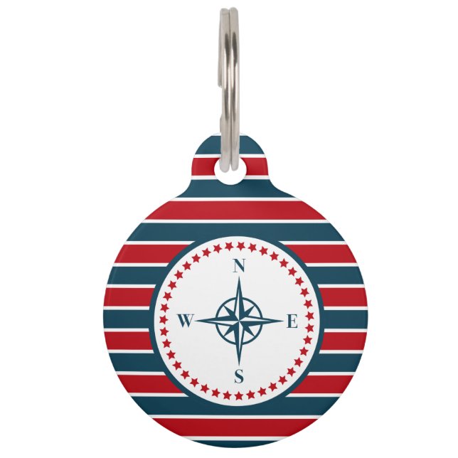 Nautical design pet tag (Front)