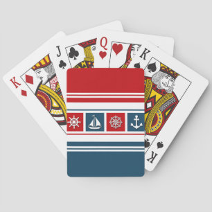 Nautical design playing cards