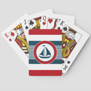 Nautical design playing cards