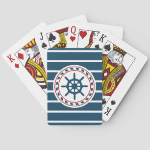 Nautical design playing cards