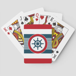 Nautical design playing cards