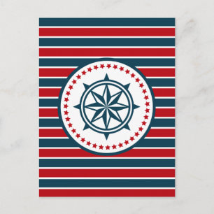 Nautical design postcard