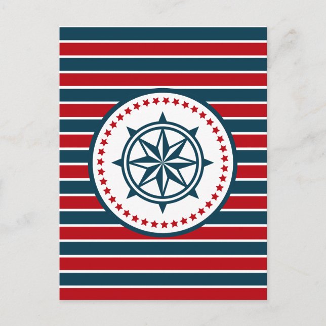 Nautical design postcard (Front)