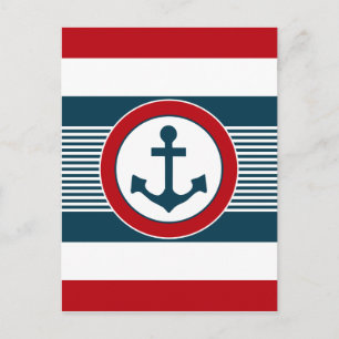 Nautical design postcard