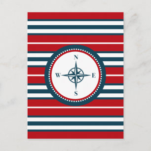 Nautical design postcard