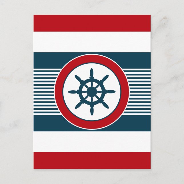 Nautical design postcard (Front)