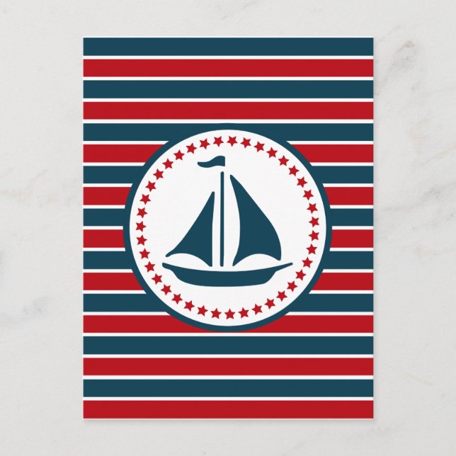 Nautical design postcard (Front)