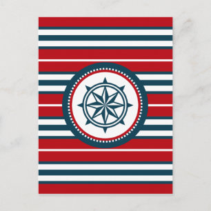 Nautical design postcard