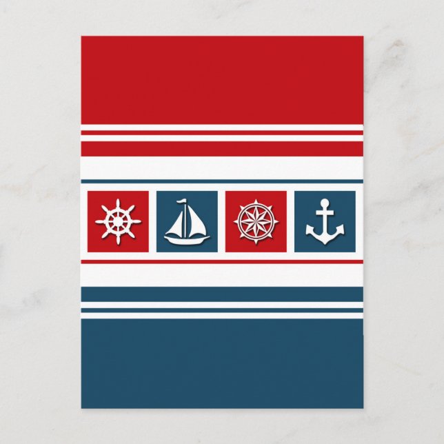 Nautical design postcard (Front)