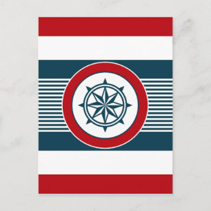 Nautical design postcard