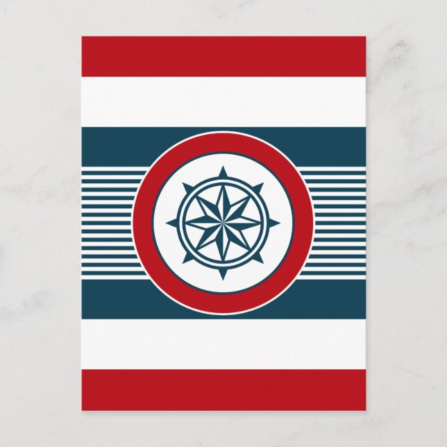 Nautical design postcard (Front)