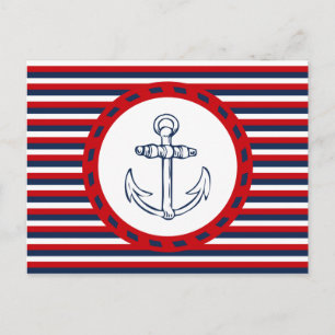 Nautical design postcard