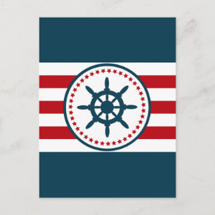 Nautical design postcard