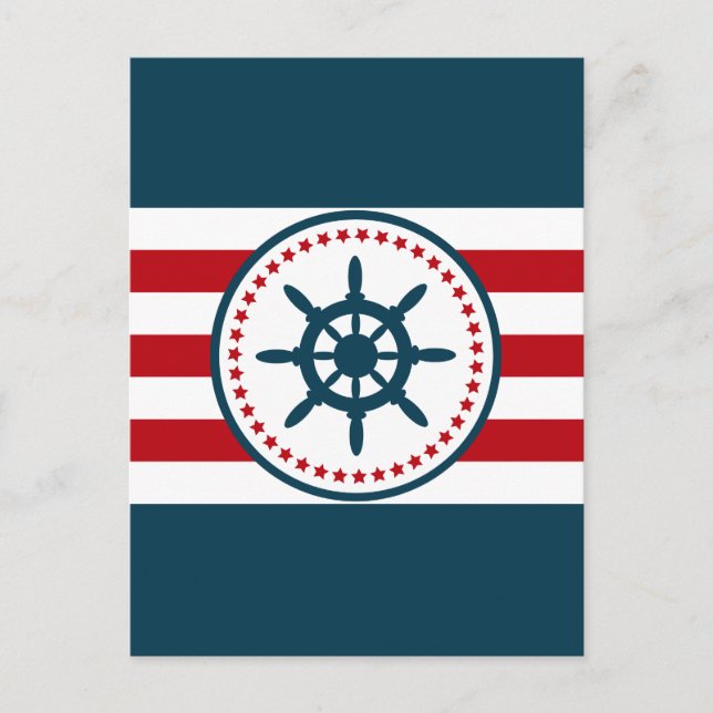 Nautical design postcard (Front)