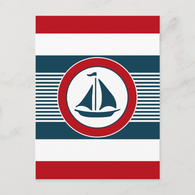 Nautical design postcard (Front)