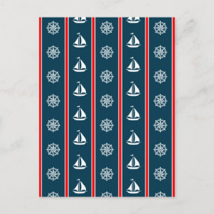 Nautical design postcard