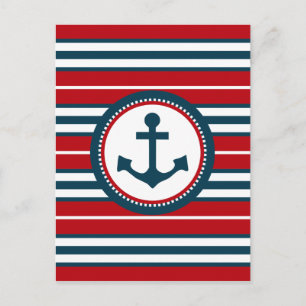 Nautical design postcard