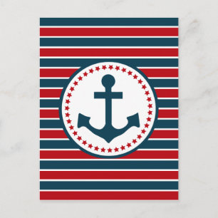 Nautical design postcard