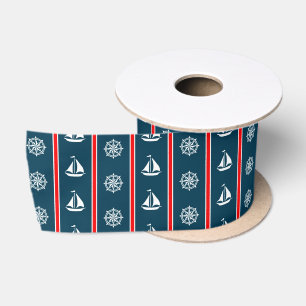 Nautical design satin ribbon