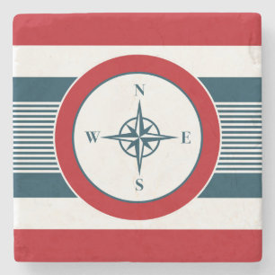 Nautical design stone coaster