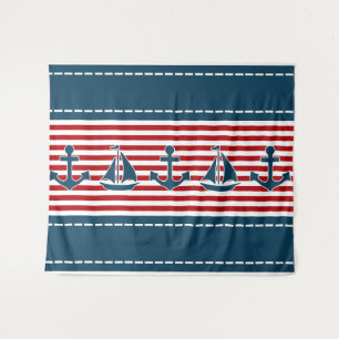 Nautical design tapestry