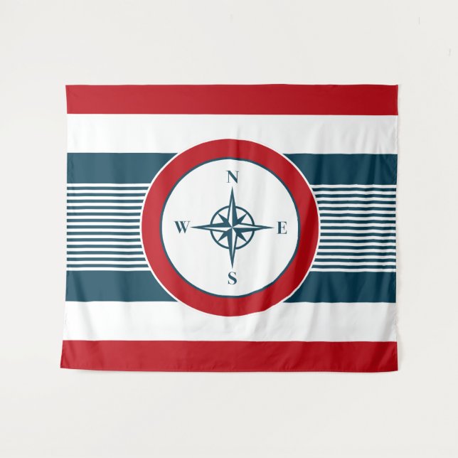 Nautical design tapestry (Front (Horizontal))