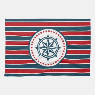 Nautical design tea towel