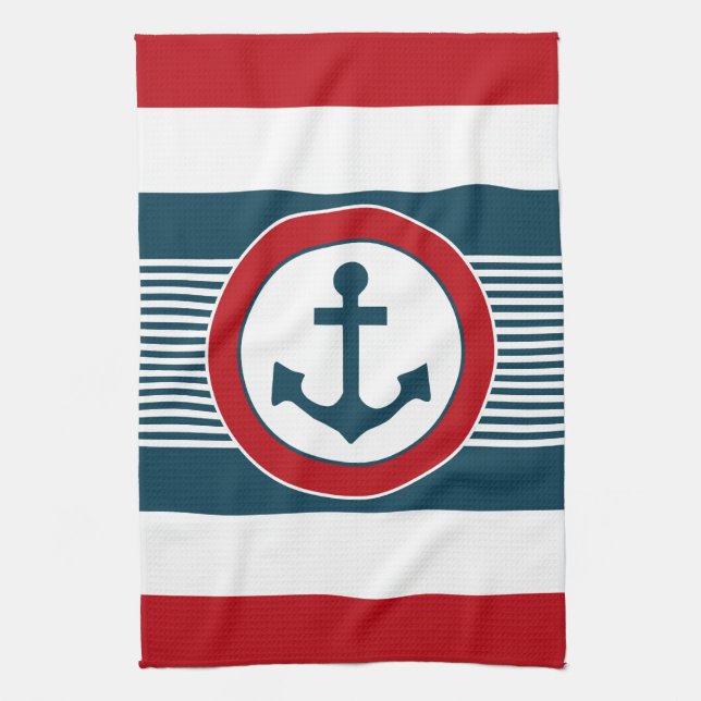 Nautical design tea towel (Vertical)