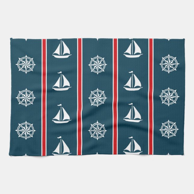 Nautical design tea towel (Horizontal)