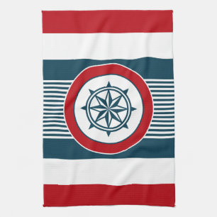 Nautical design tea towel
