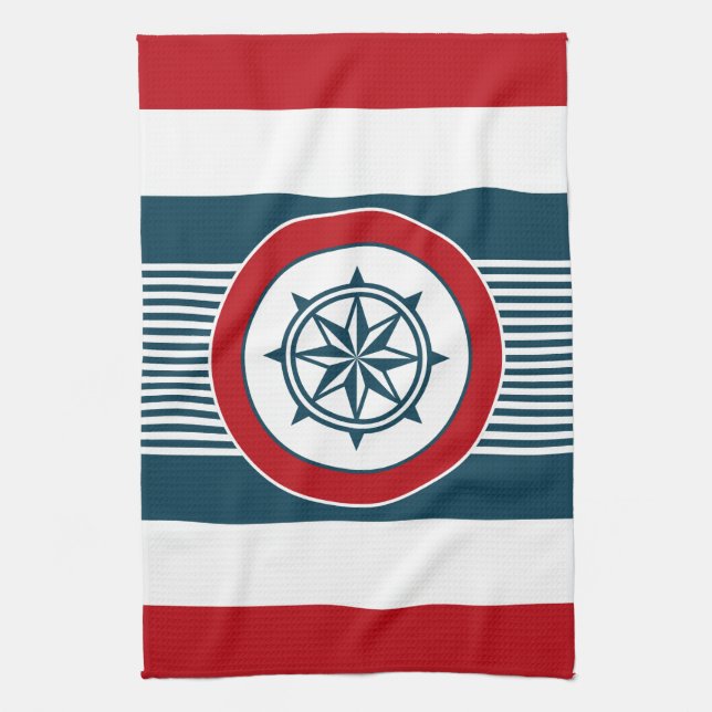 Nautical design tea towel (Vertical)