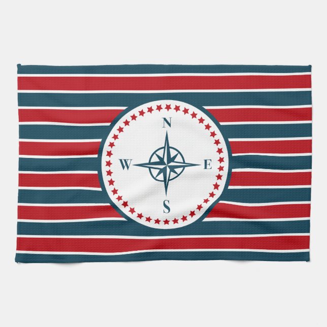 Nautical design tea towel (Horizontal)