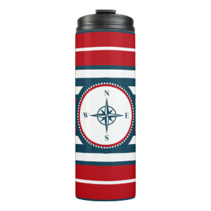 Nautical design thermal tumbler