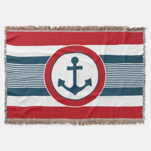 Nautical design throw blanket
