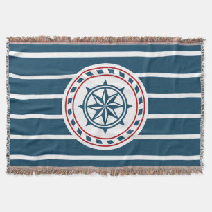 Nautical design throw blanket