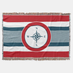 Nautical design throw blanket