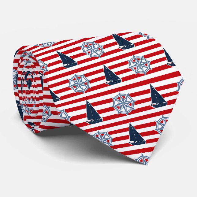 Nautical design tie (Rolled)